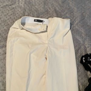 Zara White Linen Pants NWT